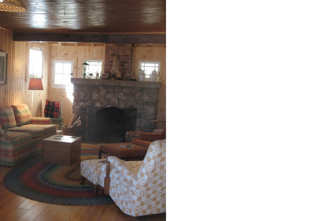 Original Living Room and Fireplace 