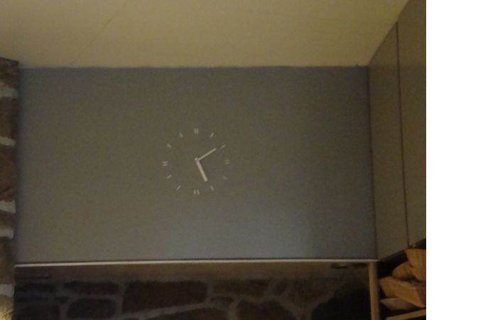 Kitchen Clock integrated into wall